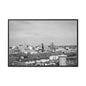 Framed Matte Canvas Chilly Skyline Cincy Print — Black & White Urban Wall Art