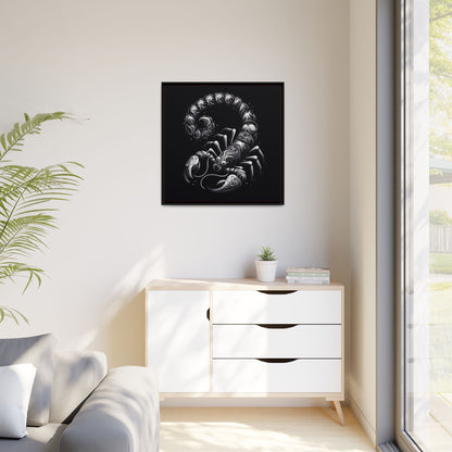 Scorpion Art Canvas Print | Multi-Color Framed Wall Decor