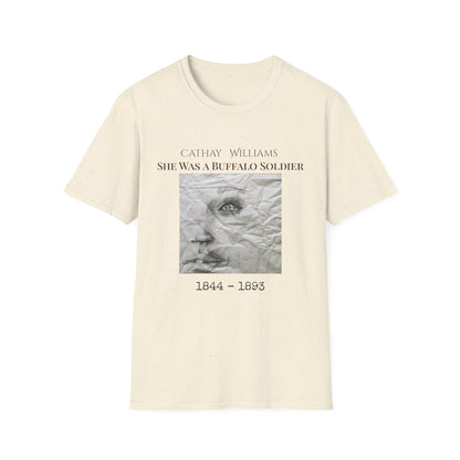 T‑Shirt — Vintage Portrait 'Cathay Williams: She Was A Buffalo Soldier 1844–1895'