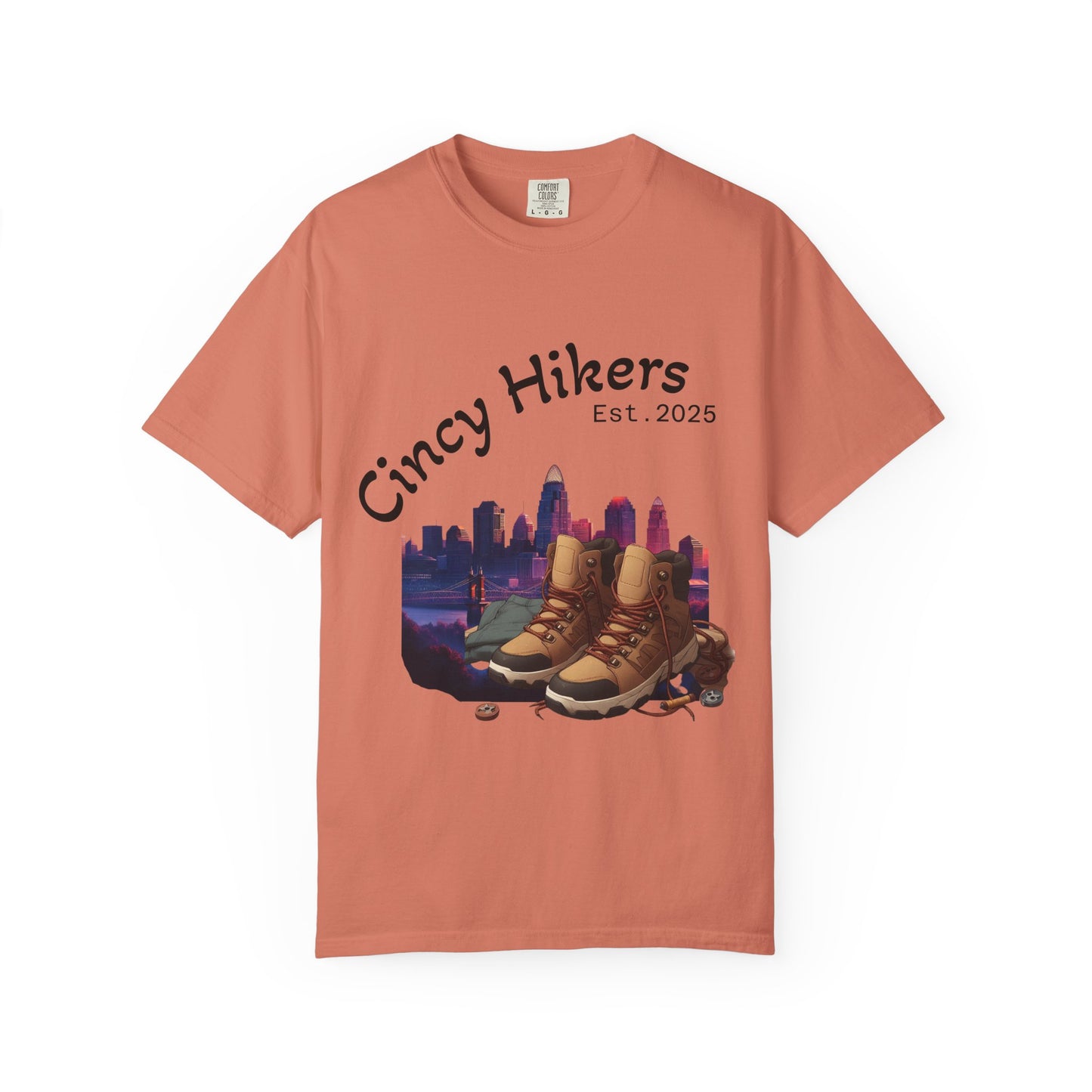 Cincy Hikers T-Shirt - Kicking Rocks Est. 2025 | Unisex Garment-Dyed Tee for Outdoor Enthusiasts