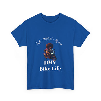DMV Bike Life Graphic Tee, Unisex Cotton T-Shirt, Motorcycle Enthusiast Gift, Casual Ride Apparel, Biker Community Shirt