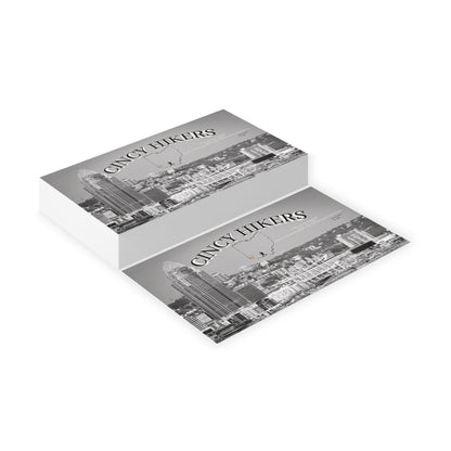 Cincy Hikers Business Cards – Cincinnati Skyline Black & White Networking Cards