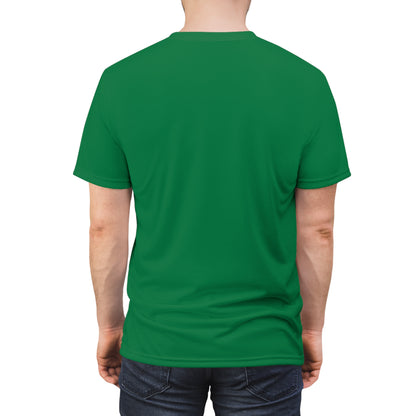 Old School - Green Unisex Cut & Sew Tee (AOP)