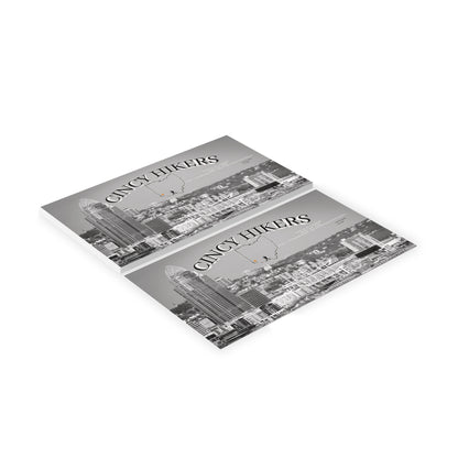 Cincy Hikers Business Cards – Cincinnati Skyline Black & White Networking Cards