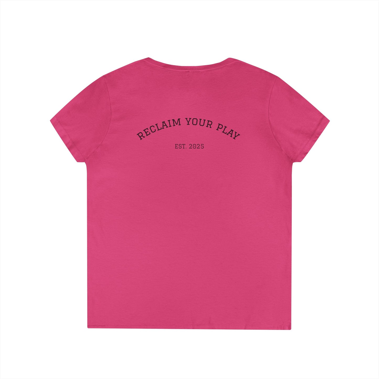 The Recess Reboot V-Neck Tee — "Reclaim Your Play" Women's T‑Shirt