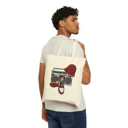 Old School Cotton Canvas Tote Bag