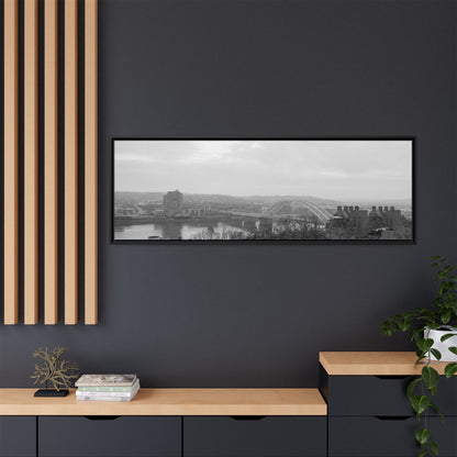 Queen City Bridges Winter Matte Canvas (Framed)