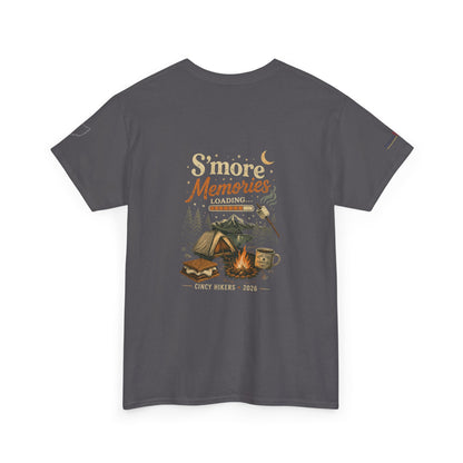 S'more Memories Camping T-Shirt – Retro Campfire Tent Graphic Tee