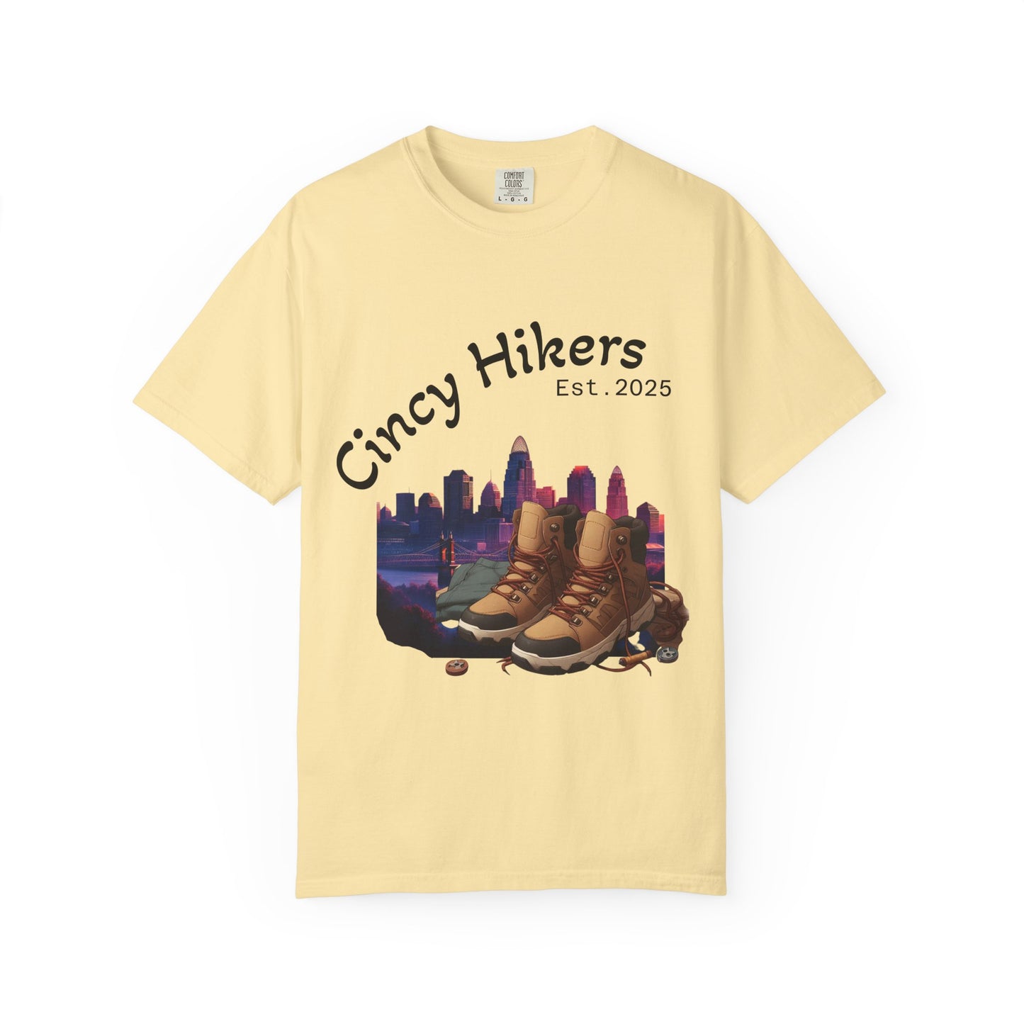 Cincy Hikers T-Shirt - Kicking Rocks Est. 2025 | Unisex Garment-Dyed Tee for Outdoor Enthusiasts