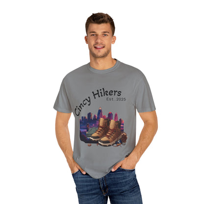 Cincy Hikers T-Shirt - Kicking Rocks Est. 2025 | Unisex Garment-Dyed Tee for Outdoor Enthusiasts