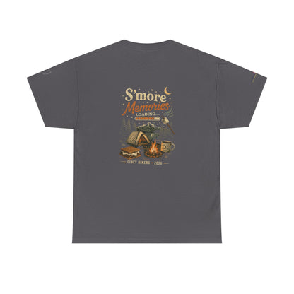 S'more Memories Camping T-Shirt – Retro Campfire Tent Graphic Tee