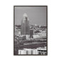 Framed Matte Canvas Cityscape Print — Cincinnati Wall Art