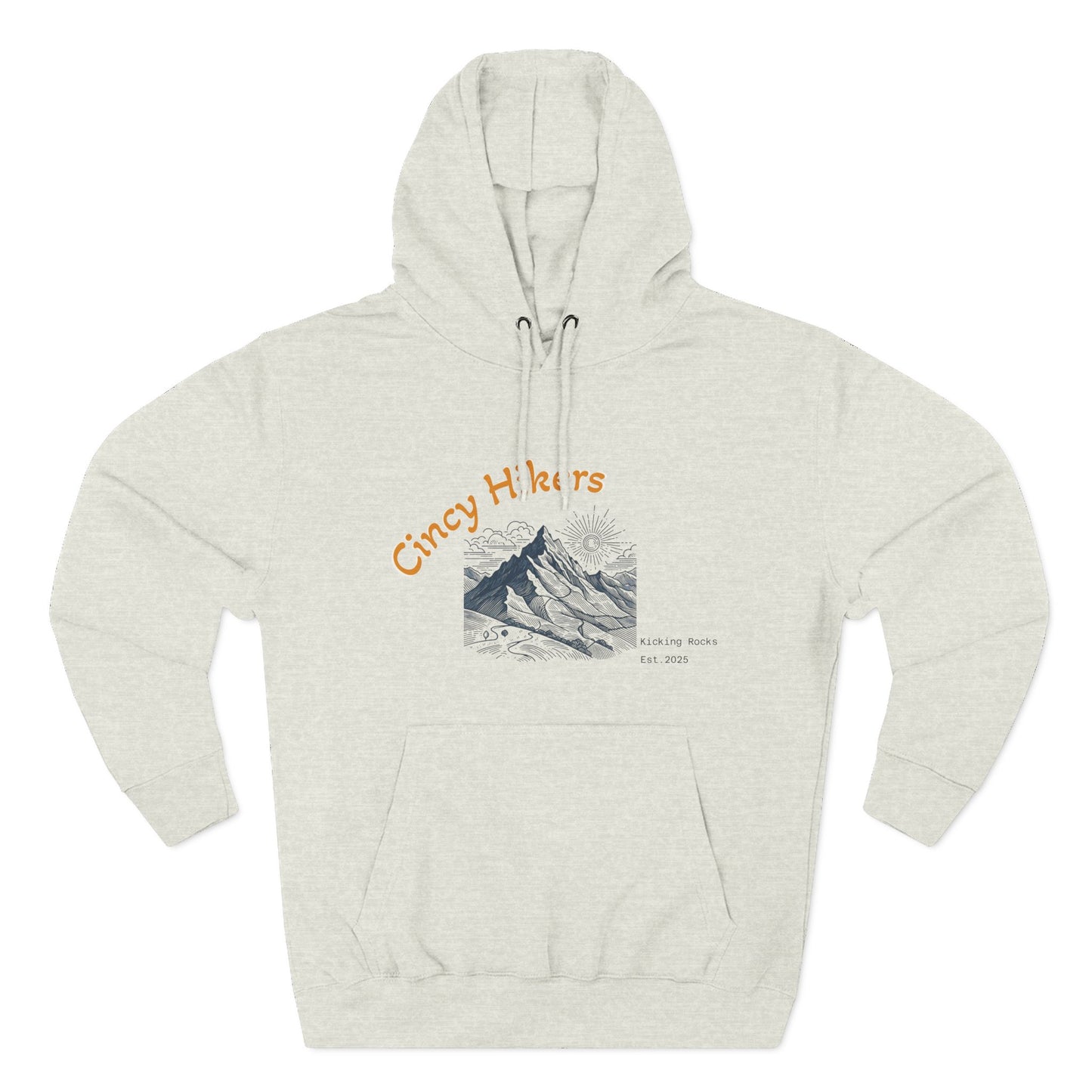 Cincy Hikers Fleece Hoodie, Cozy Mountain Apparel for Outdoor Lovers, Perfect Gift for Hikers, Camping, or Adventurers