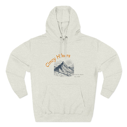 Cincy Hikers Fleece Hoodie, Cozy Mountain Apparel for Outdoor Lovers, Perfect Gift for Hikers, Camping, or Adventurers
