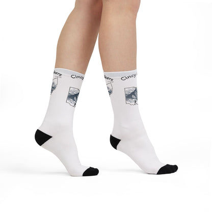 BW Cincy Hiking Crew Socks - 'Crazy Hikers' Orange Sublimation Socks