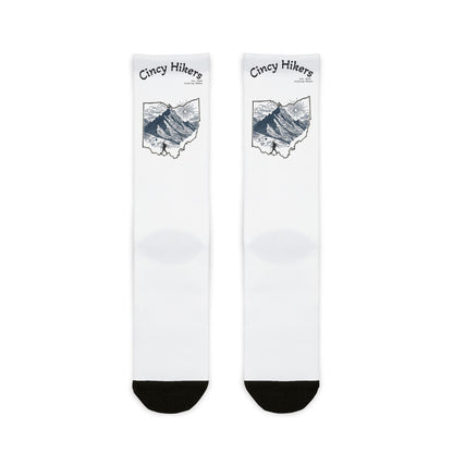 BW Cincy Hiking Crew Socks - 'Crazy Hikers' Orange Sublimation Socks