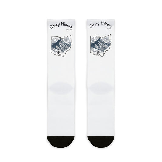 BW Cincy Hiking Crew Socks - 'Crazy Hikers' Orange Sublimation Socks