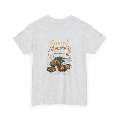 S'more Memories Camping T-Shirt – Retro Campfire Tent Graphic Tee