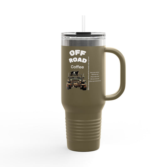 Off Road Insulated Travel Mug - 40oz Mug for Adventure Lovers, Road Trip Coffee Cup, Outdoor Camping Drinkware, Perfect Gift for Him