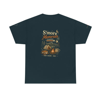 S'more Memories Camping T-Shirt – Retro Campfire Tent Graphic Tee