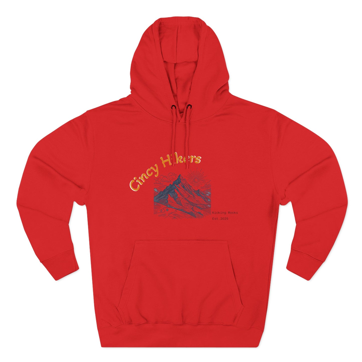 Cincy Hikers Fleece Hoodie, Cozy Mountain Apparel for Outdoor Lovers, Perfect Gift for Hikers, Camping, or Adventurers