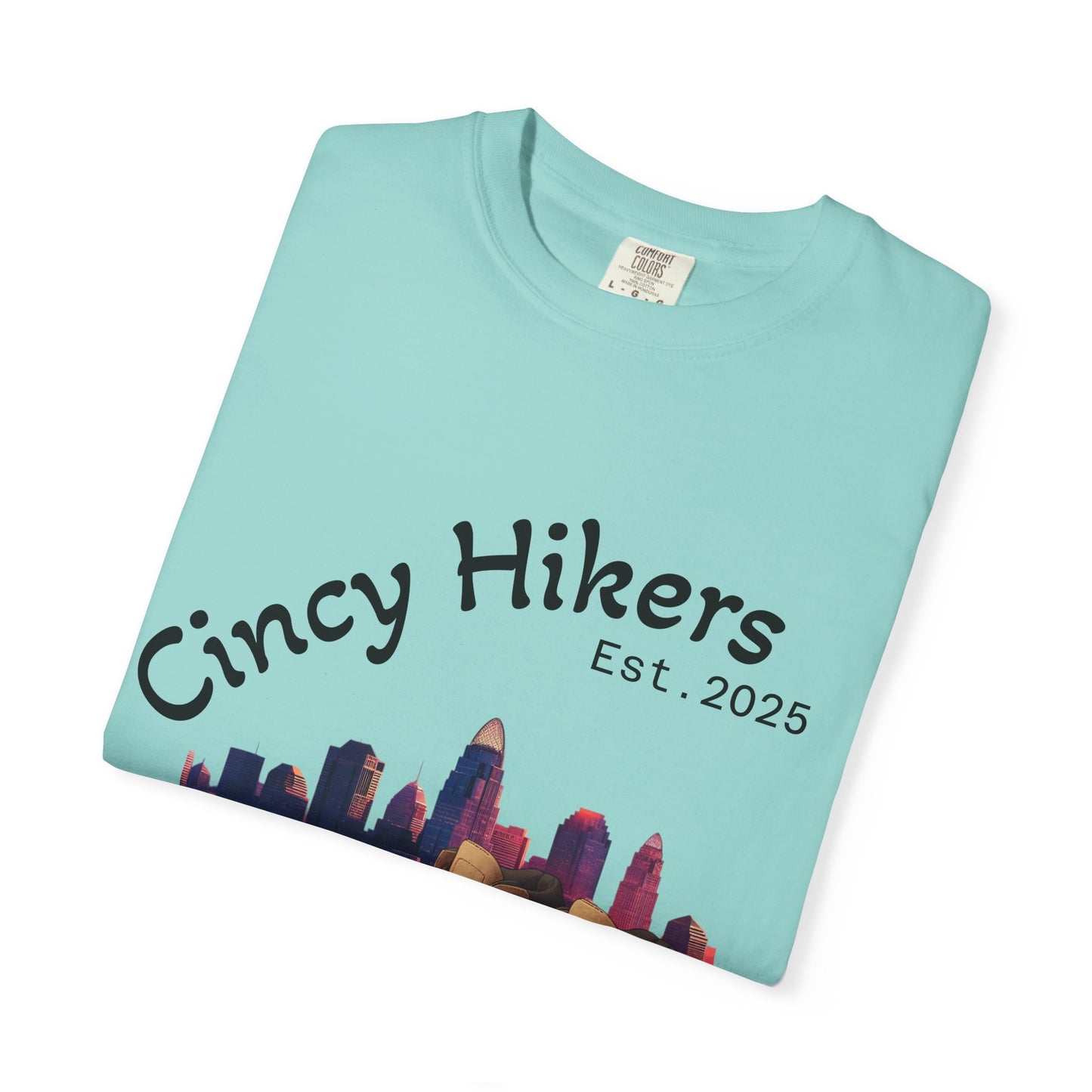Cincy Hikers T-Shirt - Kicking Rocks Est. 2025 | Unisex Garment-Dyed Tee for Outdoor Enthusiasts