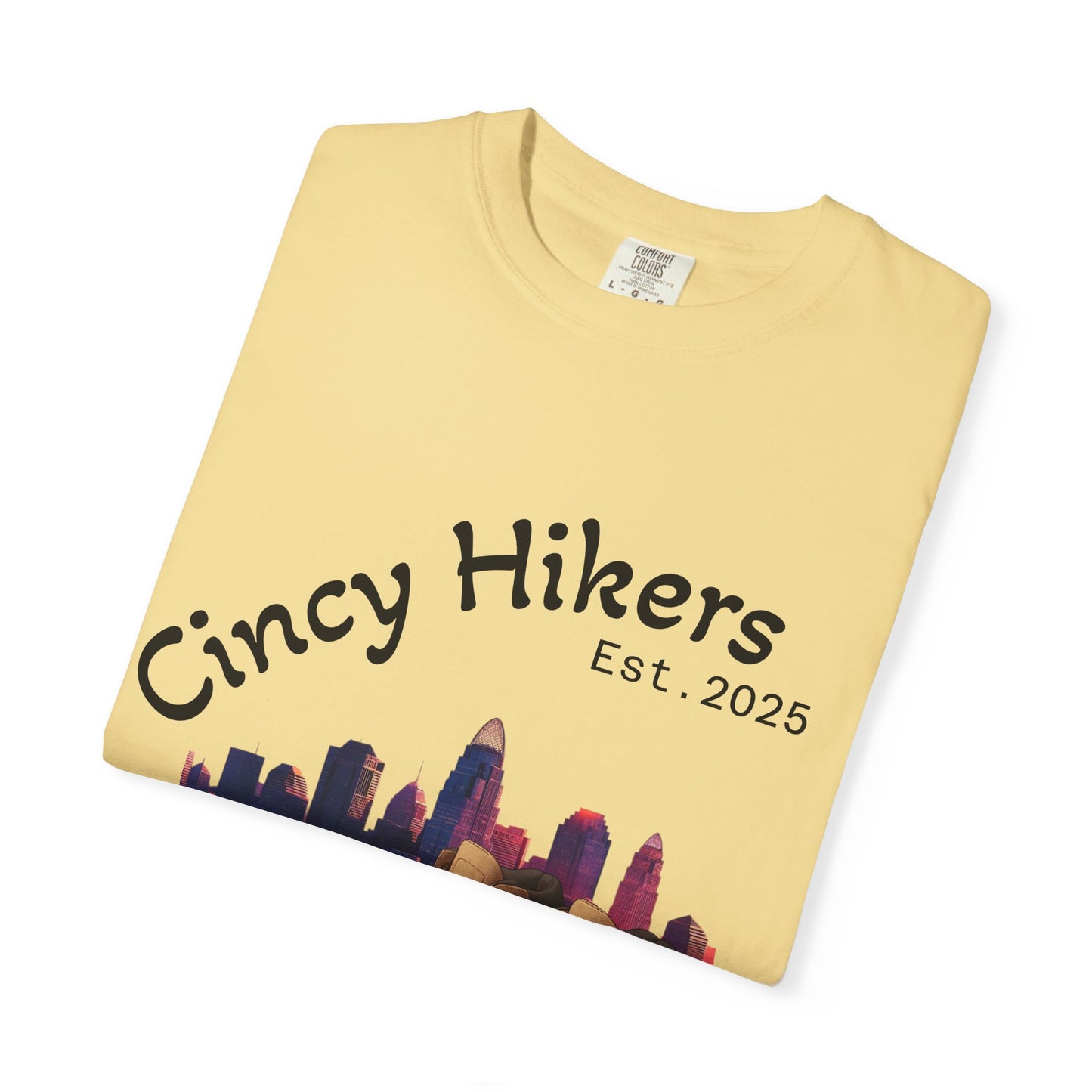 Cincy Hikers T-Shirt - Kicking Rocks Est. 2025 | Unisex Garment-Dyed Tee for Outdoor Enthusiasts
