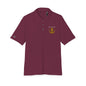 White Performance Polo Shirt with Embroidered Golf Emblem