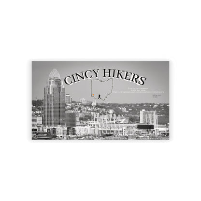 Cincy Hikers Business Cards – Cincinnati Skyline Black & White Networking Cards