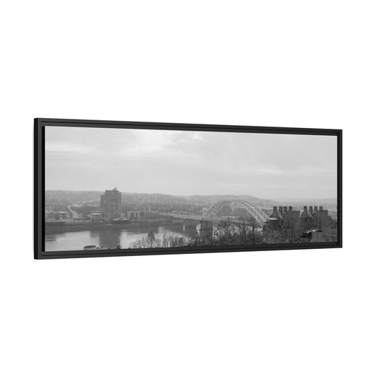 Queen City Bridges Winter Matte Canvas (Framed)
