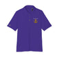 White Performance Polo Shirt with Embroidered Golf Emblem