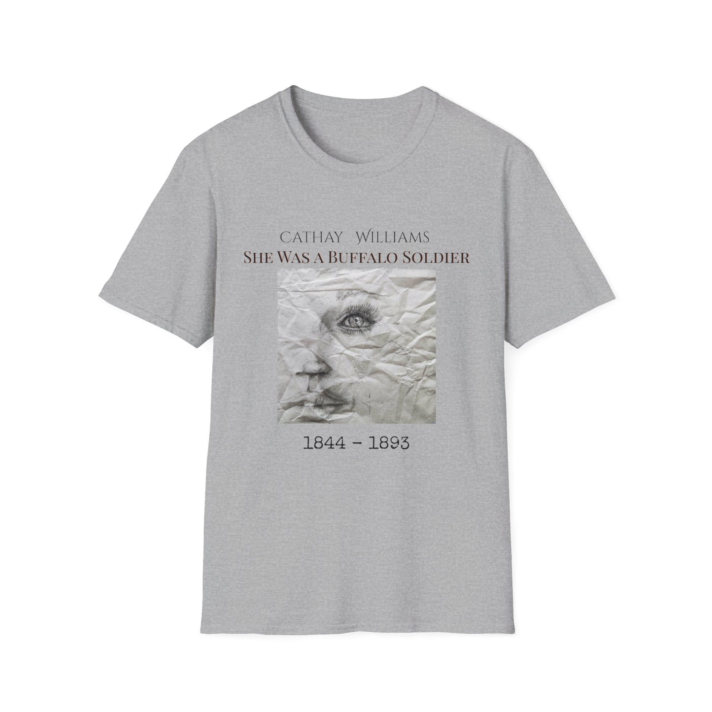 T‑Shirt — Vintage Portrait 'Cathay Williams: She Was A Buffalo Soldier 1844–1895'