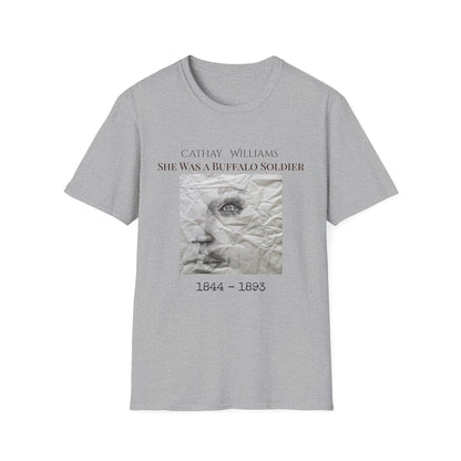 T‑Shirt — Vintage Portrait 'Cathay Williams: She Was A Buffalo Soldier 1844–1895'