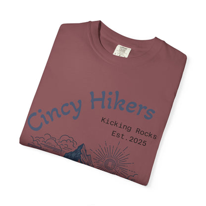 Cinci Hikers T-Shirt - Kicking Rocks Est. 2025 VerKi3 | Unisex Garment-Dyed Tee for Outdoor Enthusiasts