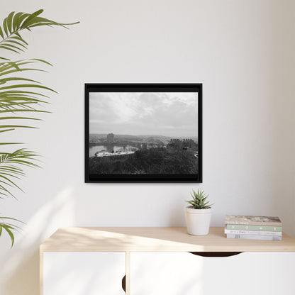 Queen City Bridges Winter Matte Canvas (Framed)