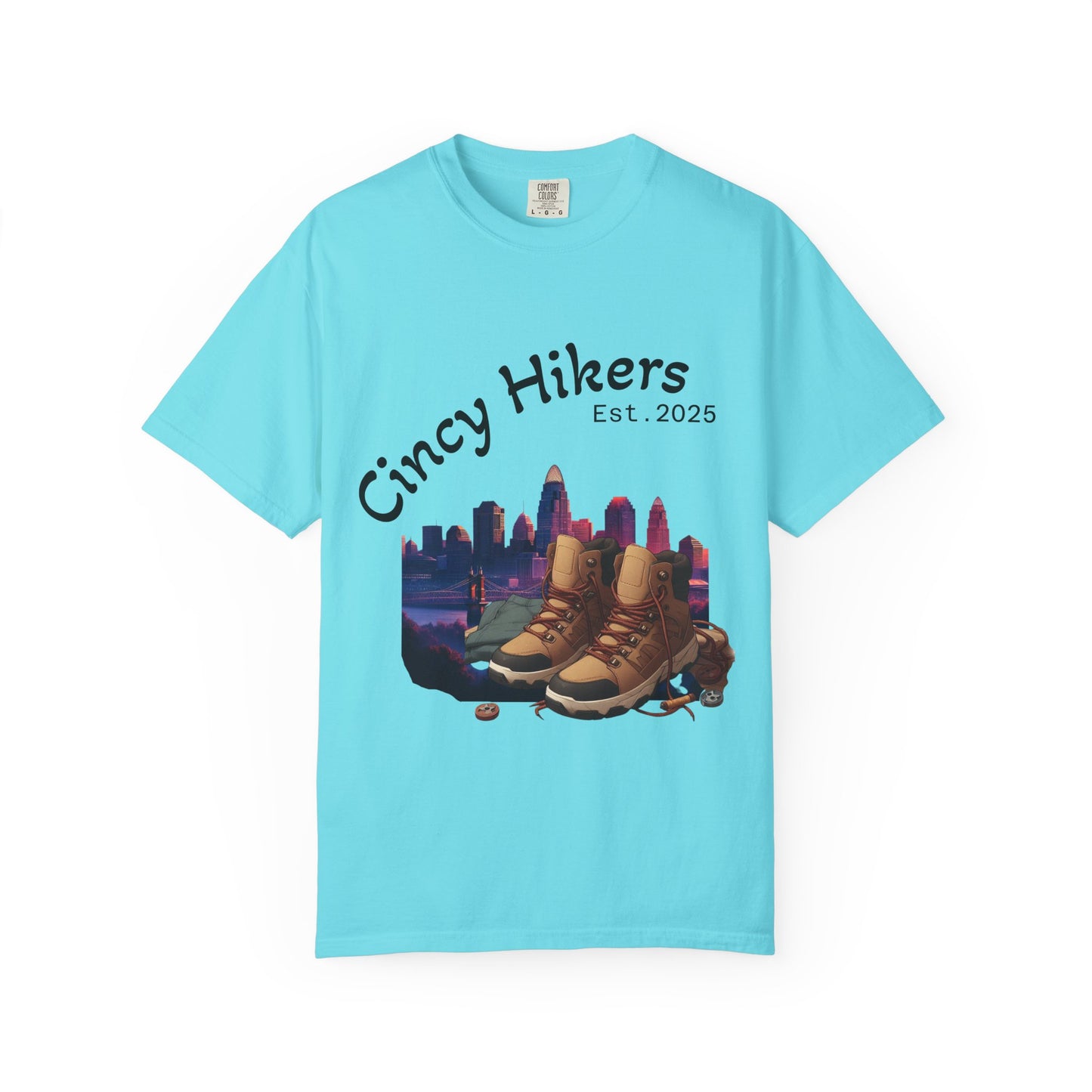 Cincy Hikers T-Shirt - Kicking Rocks Est. 2025 | Unisex Garment-Dyed Tee for Outdoor Enthusiasts