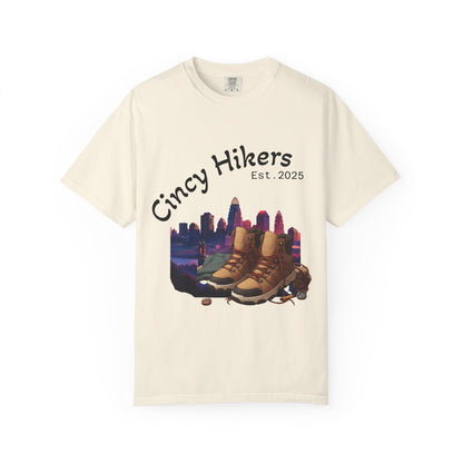 Cincy Hikers T-Shirt - Kicking Rocks Est. 2025 | Unisex Garment-Dyed Tee for Outdoor Enthusiasts