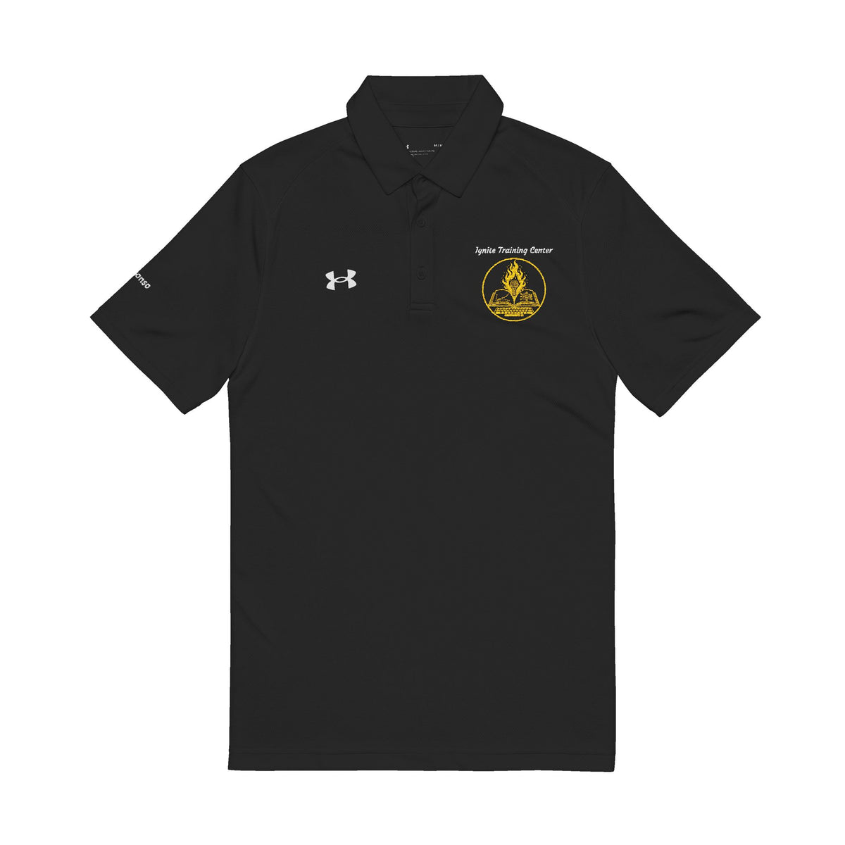 Embroidered Nautical Compass Polo — Men's Performance Golf Shirt