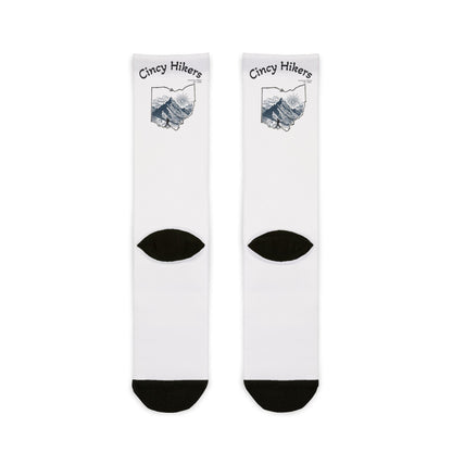 BW Cincy Hiking Crew Socks - 'Crazy Hikers' Orange Sublimation Socks