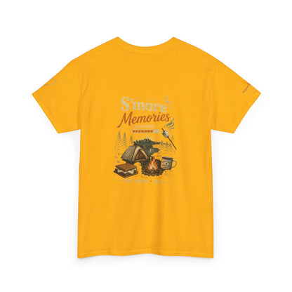 S'more Memories Camping T-Shirt – Retro Campfire Tent Graphic Tee