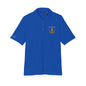 White Performance Polo Shirt with Embroidered Golf Emblem