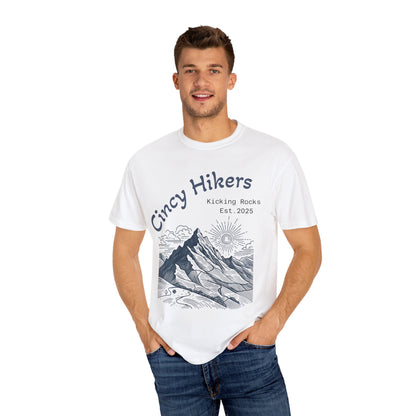 Cinci Hikers T-Shirt - Kicking Rocks Est. 2025 VerKi3 | Unisex Garment-Dyed Tee for Outdoor Enthusiasts