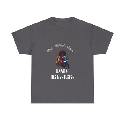 DMV Bike Life Graphic Tee, Unisex Cotton T-Shirt, Motorcycle Enthusiast Gift, Casual Ride Apparel, Biker Community Shirt