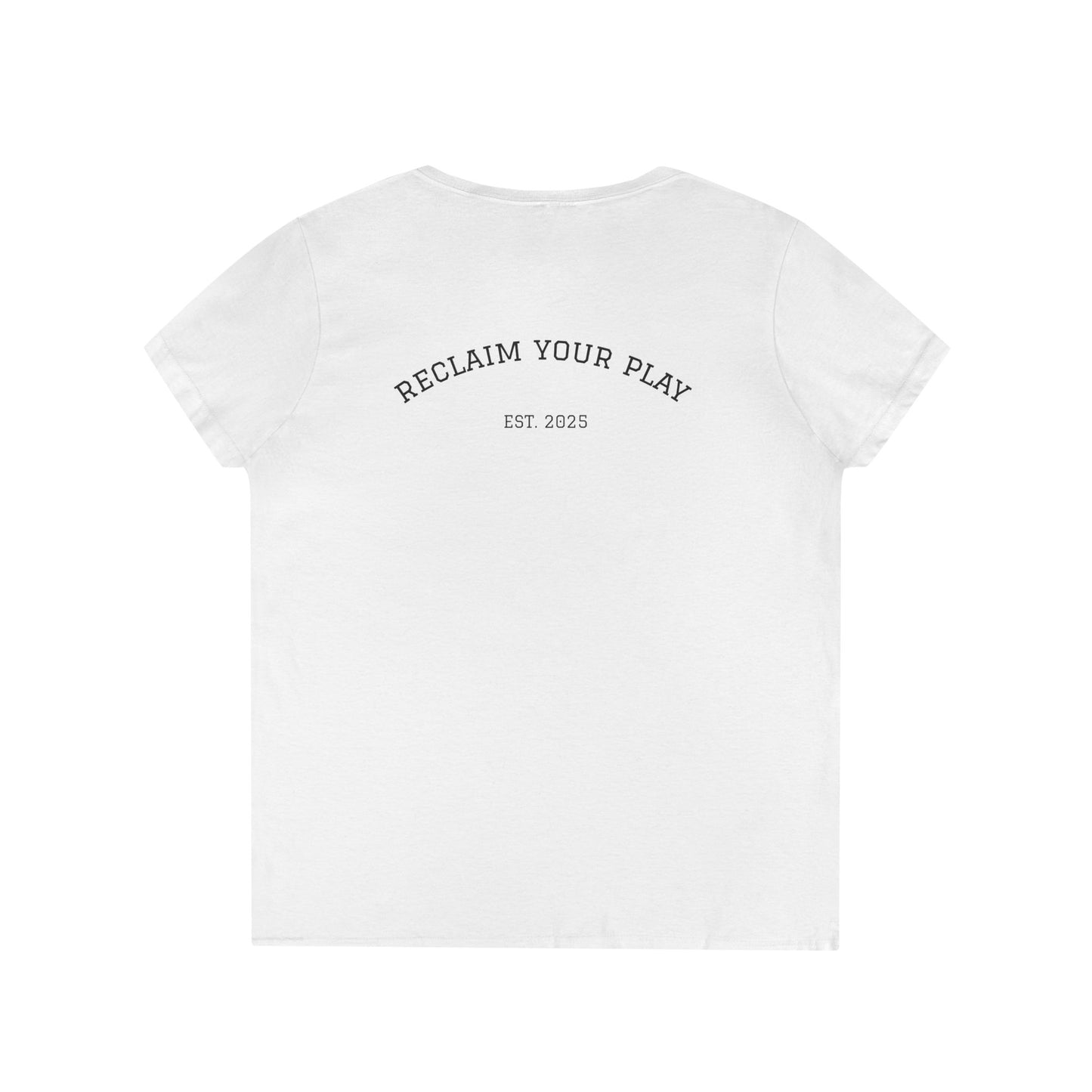 The Recess Reboot V-Neck Tee — "Reclaim Your Play" Women's T‑Shirt