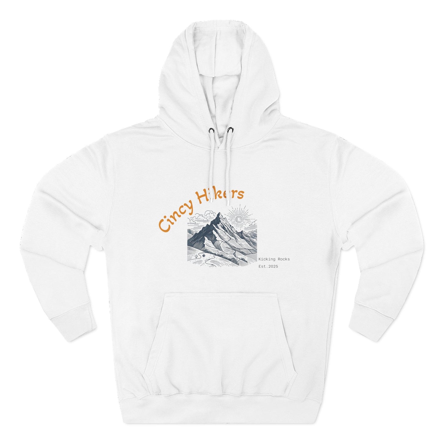 Cincy Hikers Fleece Hoodie, Cozy Mountain Apparel for Outdoor Lovers, Perfect Gift for Hikers, Camping, or Adventurers