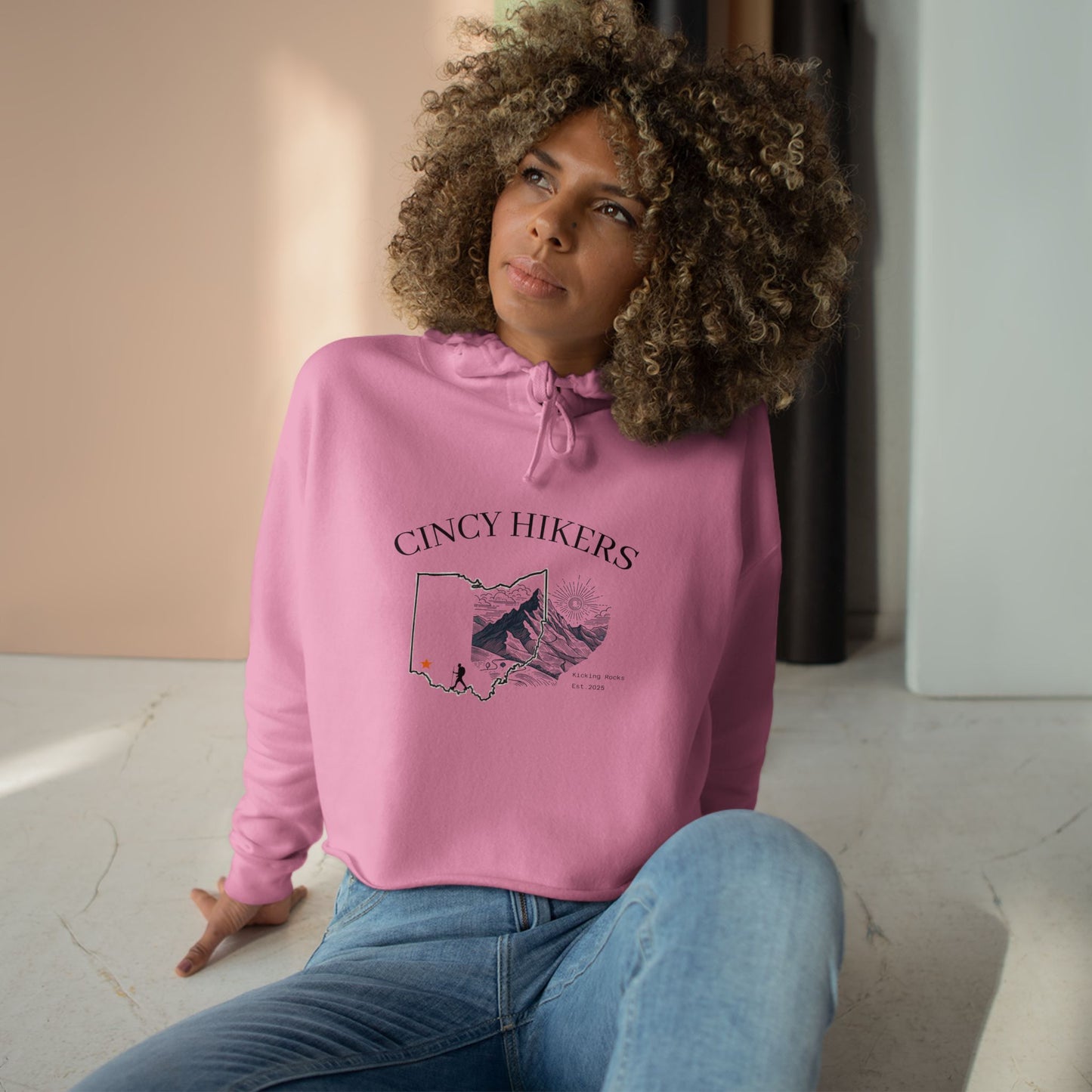 Cincy Hikers Cropped Hoodie — Women’s Casual Hiking Pullover