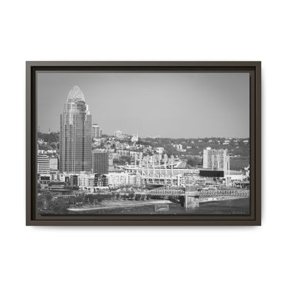 Cincy in the Fall Wall Art — Black & White Cityscape Print