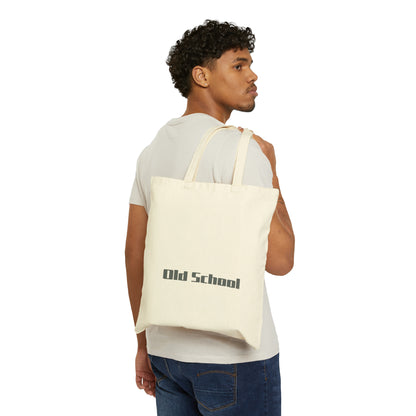 Old School Cotton Canvas Tote Bag