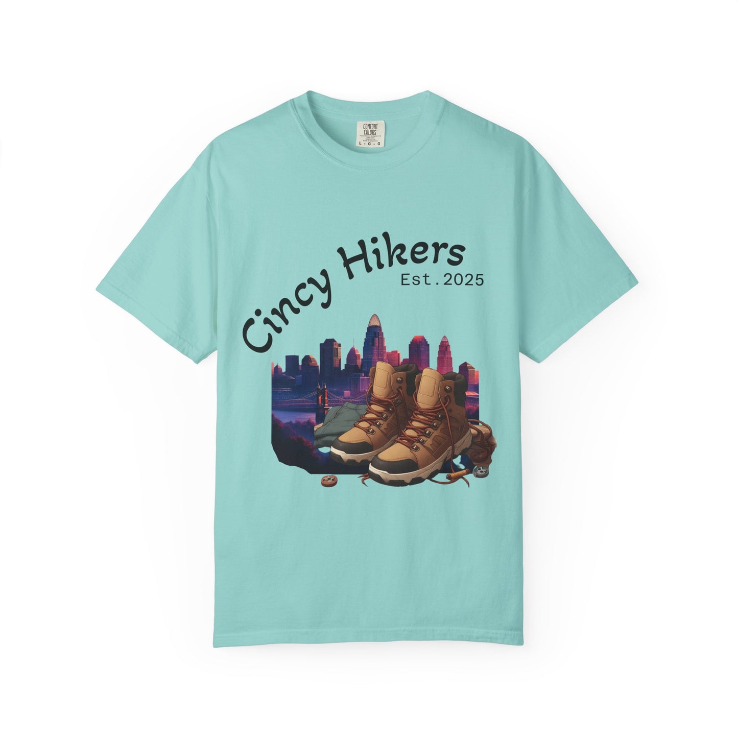 Cincy Hikers T-Shirt - Kicking Rocks Est. 2025 | Unisex Garment-Dyed Tee for Outdoor Enthusiasts
