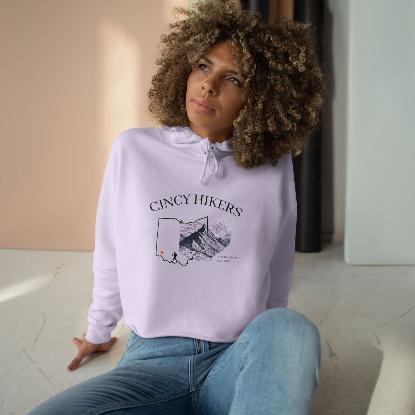 Cincy Hikers Cropped Hoodie — Women’s Casual Hiking Pullover